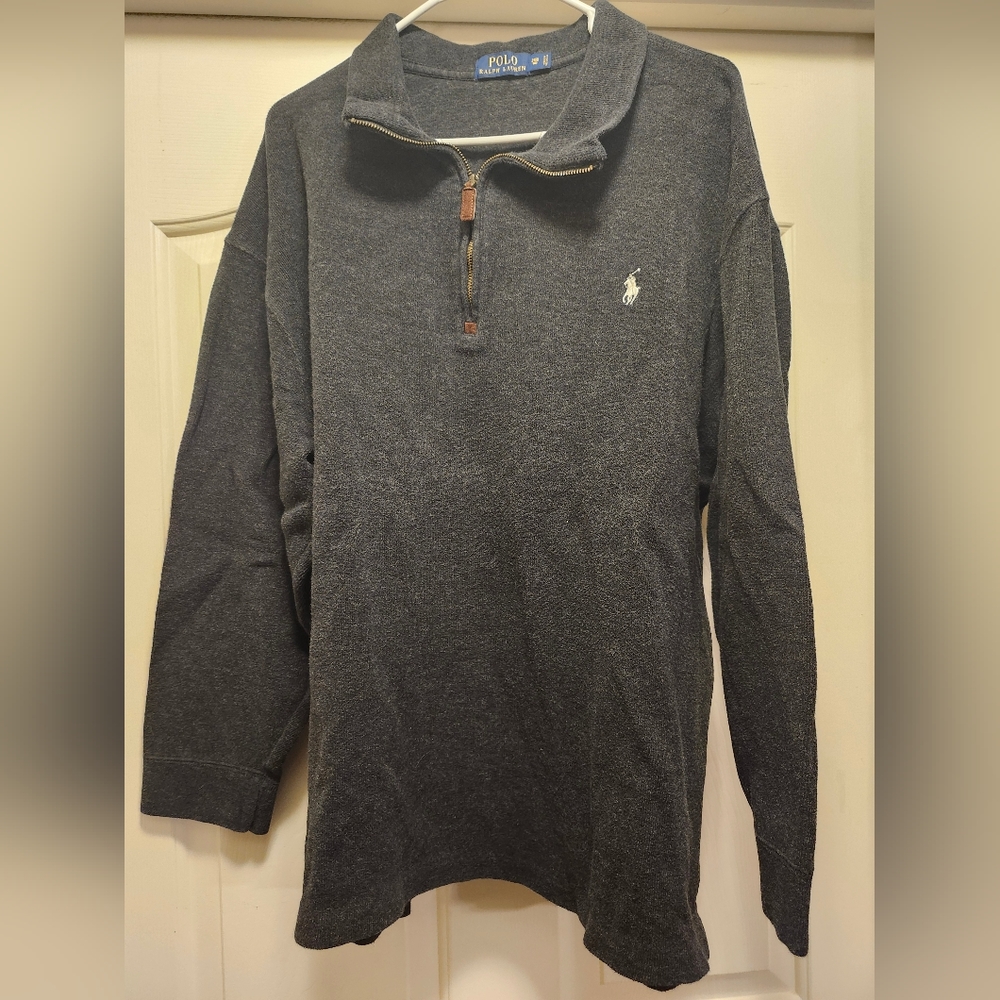 Polo by Ralph Lauren mens zip-up pullover size 2XB in black